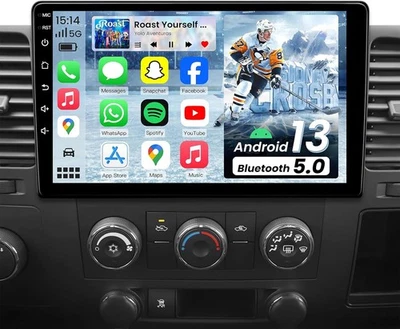For 2007-2014 Chevy Silverado 1500 2500 3500 10.1" Car Stereo Radio GPS Carplay - Image 1 of 4