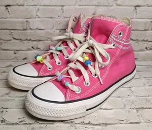 Converse Chuck Taylor All Star Kids 6 Sneakers  Hot Pink High Top  Shoes  - Picture 1 of 11