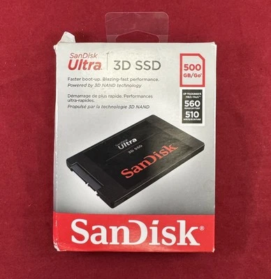 SanDisk Ultra 3D 2.5" 500GB SATA III 3D NAND Internal Solid State Drive (SSD) - Image 1 of 4