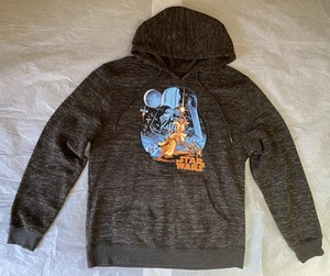 Vintage Star Wars Charcoal Hoodie Leia Vader Skywalker Men’s Size Large - Picture 1 of 16