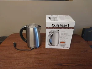 CLEAN Cuisinart 1.7-Liter Stainless Steel Cordless Programable Electric Kettle - Picture 1 of 9