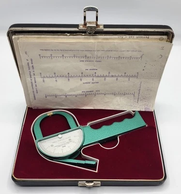 Vintage Lange Skinfold Caliper Cambridge Scientific Technology Inc custodia rigida - Immagine 1 di 4