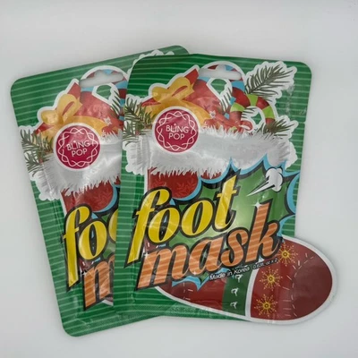 Bling Pop Manteca de Karité Máscara de Pie Edición de Navidad Medias Stuffer Lote de 2 Foto 1 de 2