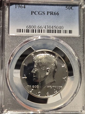 1964 Kennedy Silver Half Dollar PCGS PR-68 - Image 1 of 3