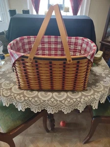 Longaberger 2002 Hostess All American Block Party Patriotic Basket Protect/Liner - Picture 1 of 7