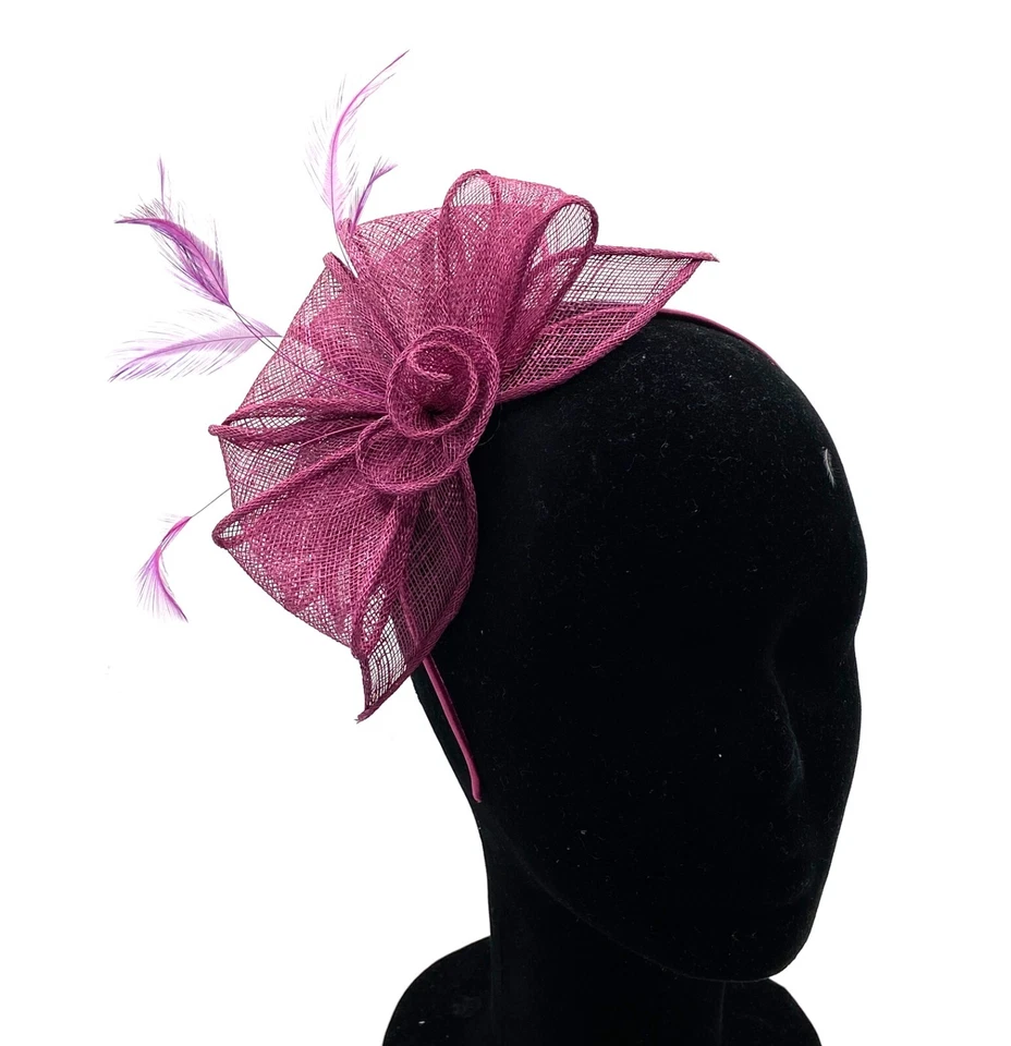 Ladies Feather Aliceband Fascinator Headband Weddings Races Royal Ascot - Image 1 of 1