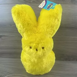 PEEPS 14" Plush Yellow Bunny Rabbit Soft Fuzzy Stuffed Animal Toy Large Big - Picture 1 of 7