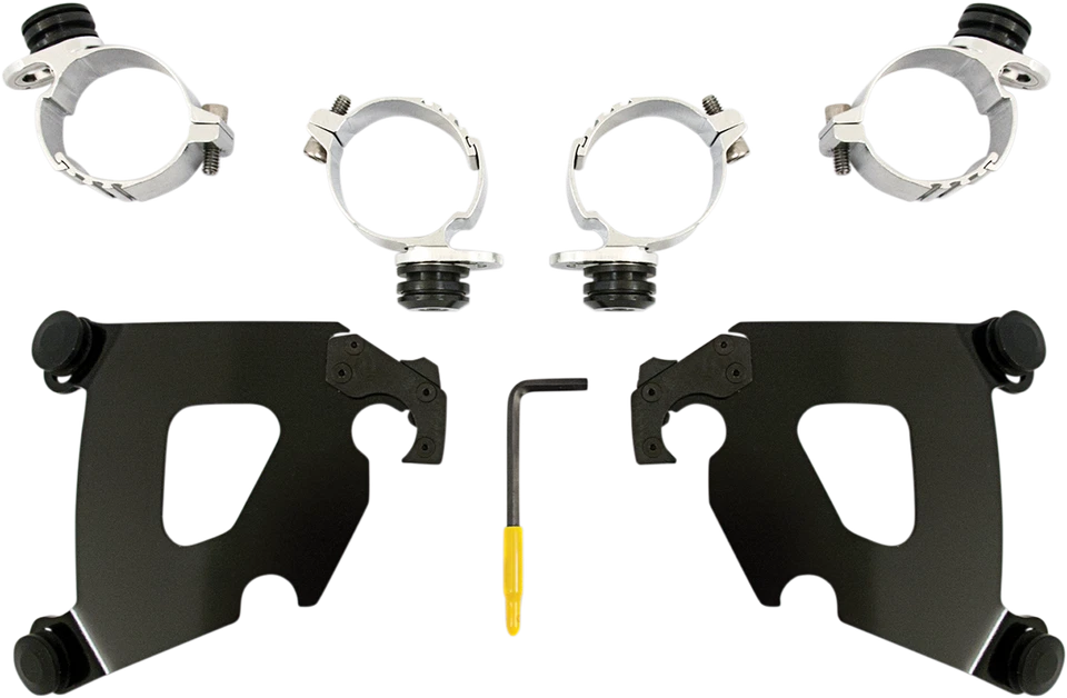 Kit de montaje de gatillo-bloqueo de sombras Memphis para carenado de café negro MEB1994 Foto 1 de 1