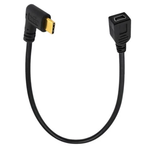 USB 3.1 Type C Angled Male to Mini USB 2.0 5Pin Female Connector Data Cable 25cm - Picture 1 of 8