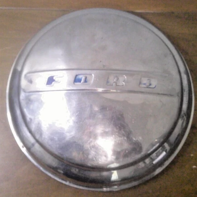 Camión Ford 1947 a 1956 tapacubos acero inoxidable letras azules cupé súper de lujo 9 1/2 Foto 1 de 4