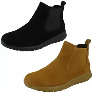 Ladies Hush Puppies 'Lana' Casual Suede Zip Up Ankle Boots - Picture 1 of 21