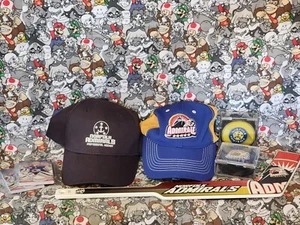 Norfolk Admirals ECHL Hockey Fan Lot - 2 Hats, 2 Pucks, Cards, Plastic Stick - Picture 1 of 22
