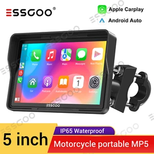 ESSGOO 5inch Motor Stereo Carplay Android Auto Navigation Waterproof Motorcycle - Picture 1 of 15