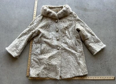 Abrigo de Colección Tarlow’s San Jose Swakara Cordero Persa Luz Turmalina Visón Cuello Foto 1 de 4