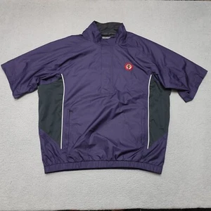 Footjoy Dryjoys Hydrolite Jacket Mens XXL Blue 1/2 Zip Rain Wind Short Sleeve - Picture 1 of 10