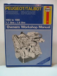 Haynes - Peugeot/Talbot Diesel Engine 1982 to 1988 - Owners Workshop Manual 629 - Picture 1 of 7