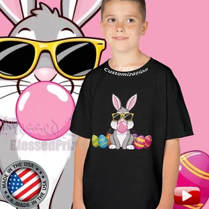 Easter Bunny Sunglasses Bubble Gum Blowing Children T-SHIRT GOD Easter Bunny V 1 - Picture 1 of 41