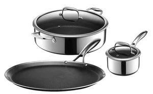 Ensemble de 5 ustensiles de cuisine hybrides en acier inoxydable HexClad 12" sauteur de plaque - Photo 1/1