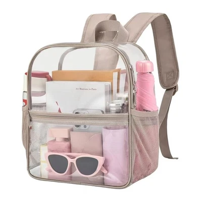 Clear Stadium Backpack 12x6x12 inch Transparent Bookbag for School Events - Image 1 of 4