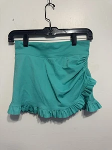 NUEVO CON ETIQUETAS Lime Ricki parte inferior de natación verde azulado falda con volantes talla XS con parte inferior incorporada - Imagen 1 de 7