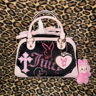 NWT Custom Juicy Couture x Playboy Bunny Collab Bowler Bag 1 Of 1 Free Bag Charm - Image 1 of 4