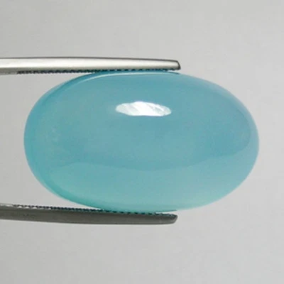 40,85 ct MEJOR GRADO BRILLO AZUL CIELO - CALCEDONIA NATURAL * CABUJÓN 0882 NL Foto 1 de 2