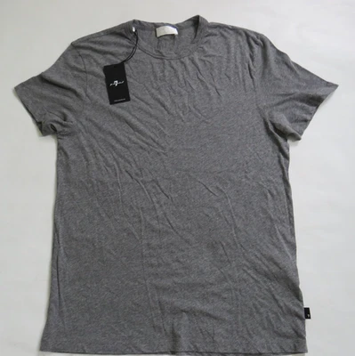 Camiseta SFM Seven For All Mankind 100% Algodón Hombre Camisa Gris Crew SM S Foto 1 de 4