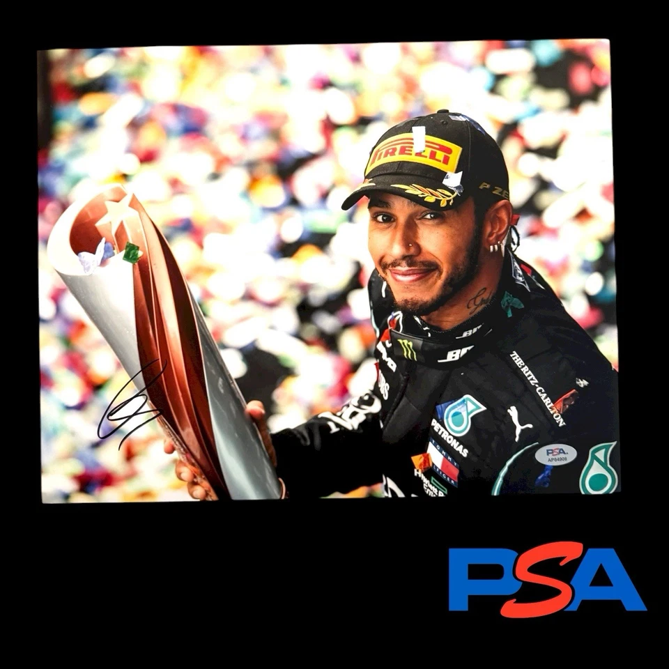 Lewis Hamilton Signed 11x14 Photo PSA/DNA COA Autograph Formula 1 Mercedes F1  - Image 1 of 1