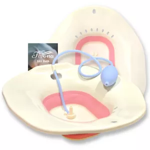 Sitz Bath Basin for Yoni Steaming and Home Soaking With Flusher by Fivona Brand - Picture 1 of 6