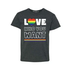 Love Who You Want Youth's T-Shirt Pride Shirts - Picture 1 of 10