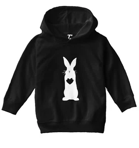 Rabbit With Heart Silhouette - Easter Bunny Love Cute Toddler/Youth Hoodie - Picture 1 of 12