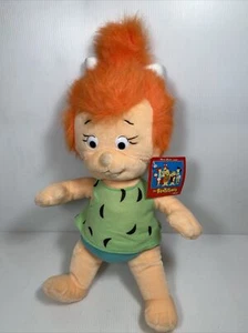 1990 FLINTSTONES Pebbles plush toy dolls by Nanco hannah Barbara with tags - Picture 1 of 9