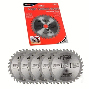 4-3/8 Inch 30 Carbide Tipped Teeth Compact Circular Saw Blade [5 Pack] - Picture 1 of 2