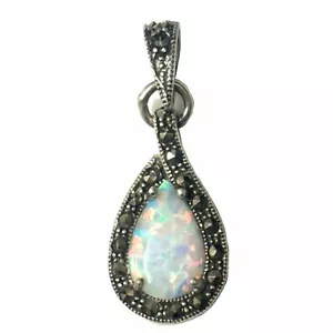 Colgante Opalique, Marcasita y Plata de Ley 925 - Imagen 1 de 1