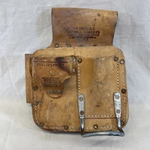 VTG Nicholas 481 R Tool Pouch Belt Top Grain Cowhide Leather Hammer Screwdriver - Picture 1 of 6