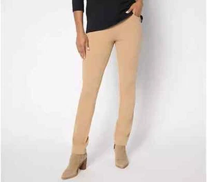 Quacker Factory DreamJeannes Short Slim Leg Pants Warm Tan Short XXS A664029 - Picture 1 of 1