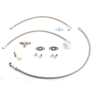 4AN Oil Feed Line For Nissan VG30DET with Garrett T3 T4 & Greddy T67 Twin Turbo - Picture 1 of 7
