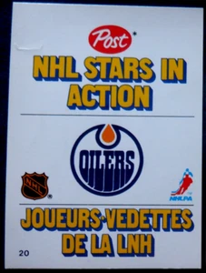 Post NHL Stars in Action stand-up #20 1981 -82, Brett Callighen - Oilers - Picture 1 of 3