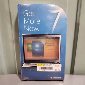 Microsoft Windows 7 Home Premium to Professional Anytime Upgrade PC NEW SEALED - Picture 1 of 5