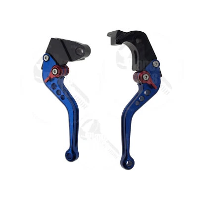 Blue CNC Shorty Brake Clutch Levers For Kawasaki Ninja ZX 6R 07-14 Control Hand - Image 1 of 4