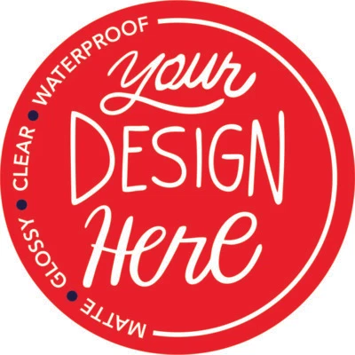 PRINT&GRAPHIC Stickers Logo Round Labels, Printed Stickers, Circle Stickers Gloss/ Matt/ Clear