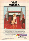 1979 Thrush Stacks Vintage Magazine Ad   Sexy Bikini Girl in Pickup Truck Bed