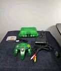 SPRAWDZONE PRACE Nintendo 64 Jungle Green N64 Konsola Pakiet kabli Kontroler TTX