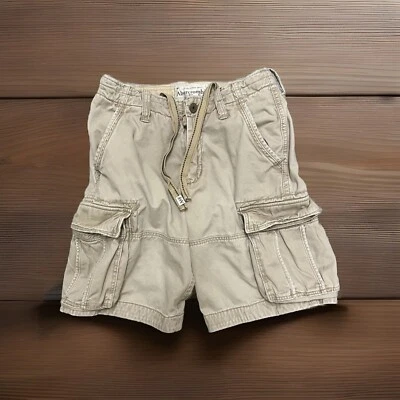 Abercrombie & Fitch Mens Cargo Shorts 31 Beige Mid Rise Flat Front Cotton Pocket - Image 1 of 4