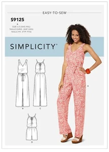 SIMPLICITY 9125 MAXI DRESS & JUMPSUIT Sewing Pattern Easy Sizes XXS - XXL - Picture 1 of 5