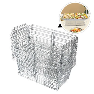 Soporte para buffet calentador de alimentos para rozaduras de tamaño completo con soporte para platos 24 piezas Foto 1 de 4