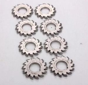 HSS Set 8 Pcs Dp16 PA14-1/2 Bore22 8H No1-8 Involute Gear Cutters Diameter 55mm - Picture 1 of 3