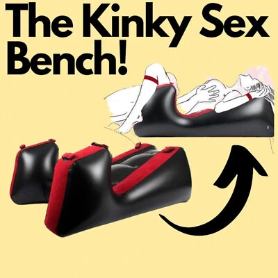 Inflatable Sofa with Strap Bed Love Position Chair Pillow Cushion Split Leg Cuff - Image 1 of 4