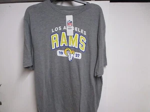 LOS ANGELES RAMS "NFL.COM BRAND" MENS SHORT SLEEVE T SHIRT (XL) GRAY NWT "1937" - Picture 1 of 3