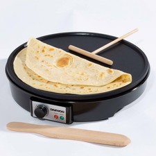 Daewoo Electric Pancake Crepe Maker 1000W Non-Stick Crepes